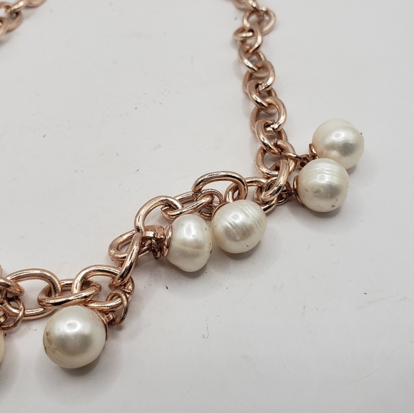 Mestige Elegant Freshwater Pearl Goldtone Chain Necklace - Picture 12 of 12